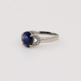 Anillo de Zafiro y Zirconia Cúbica - Anillos