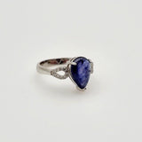 Anillo de Zafiro y Zirconia cúbica - Anillos