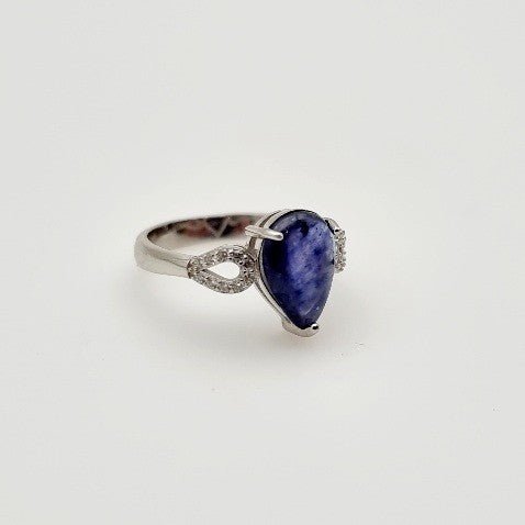 Anillo de Zafiro y Zirconia cúbica - Anillos