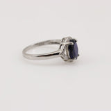 Anillo de Zafiro y Zirconia Cúbica - Anillos