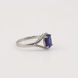 Anillo de Zafiro y Zirconia Cúbica - Anillos