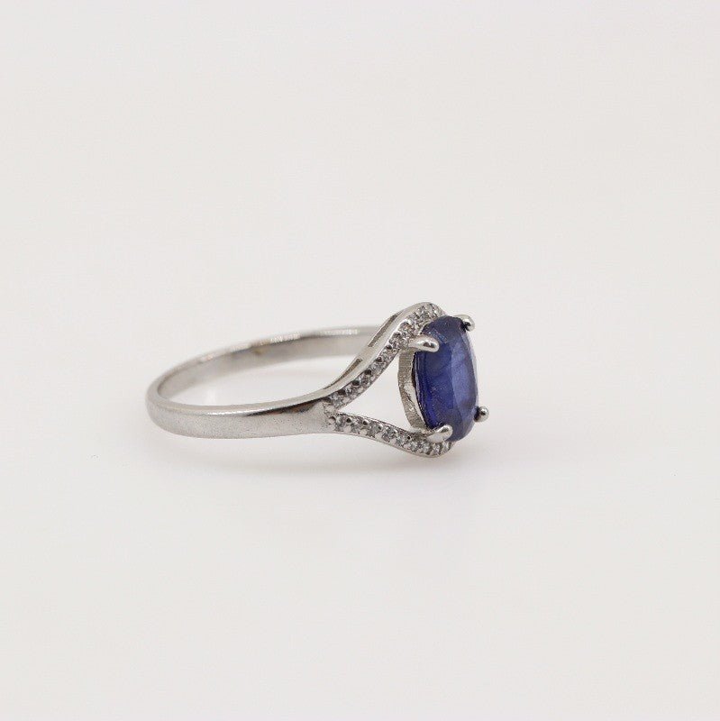Anillo de Zafiro y Zirconia Cúbica - Anillos