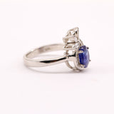 Anillo de Zafiro y Zirconia cúbica - Anillos