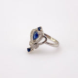 Anillo de Zafiro y Zirconia cúbica - Anillos