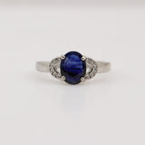 Anillo de Zafiro y Zirconia Cúbica - Anillos