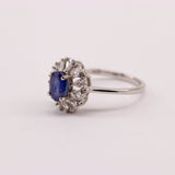 Anillo de Zafiro y Zirconia Cúbica - Anillos