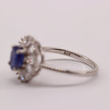 Anillo de Zafiro y Zirconia Cúbica - Anillos