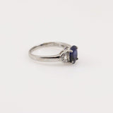 Anillo de Zafiro y Zirconia Cúbica - Anillos