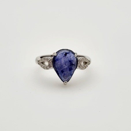 Anillo de Zafiro y Zirconia cúbica - Anillos