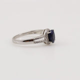 Anillo de Zafiro y Zirconia Cúbica - Anillos