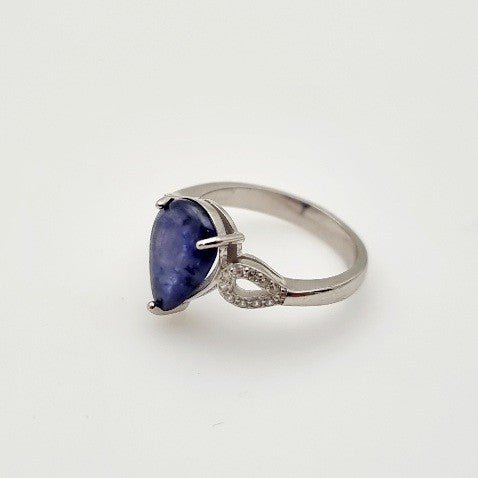 Anillo de Zafiro y Zirconia cúbica - Anillos