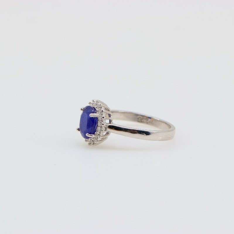 Anillo de Zafiro y Zirconia Cúbica - Anillos