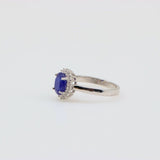 Anillo de Zafiro y Zirconia Cúbica - Anillos