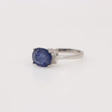 Anillo de Zafiro y Zirconia Cúbica - Anillos