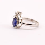 Anillo de Zafiro y Zirconia cúbica - Anillos