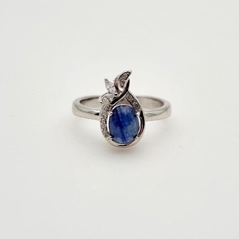 Anillo de Zafiro y Zirconia cúbica - Anillos