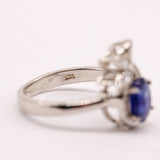 Anillo de Zafiro y Zirconia cúbica - Anillos