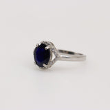 Anillo de Zafiro y Zirconia Cúbica - Anillos