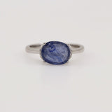 Anillo de Zafiro y Zirconia Cúbica - Anillos