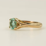 Anillo elaborado en oro 18 K con Turmalina Paraiba certificada - Anillos