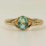 Anillo elaborado en oro 18 K con Turmalina Paraiba certificada - Anillos