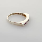 Anillo semi sin fin de Amatista y Topacio Blanco - Anillos