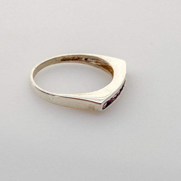 Anillo semi sin fin de Amatista y Topacio Blanco - Anillos