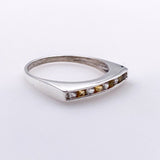 Anillo semi sin fin de Citrino y Topacio Blanco - Anillos