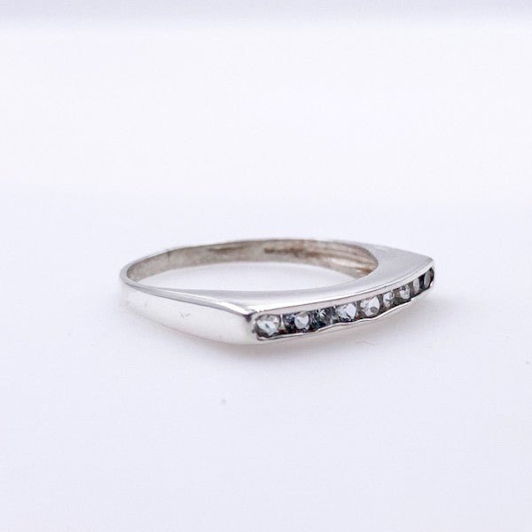 Anillo semi sin fin de Topacio Blanco - Anillos