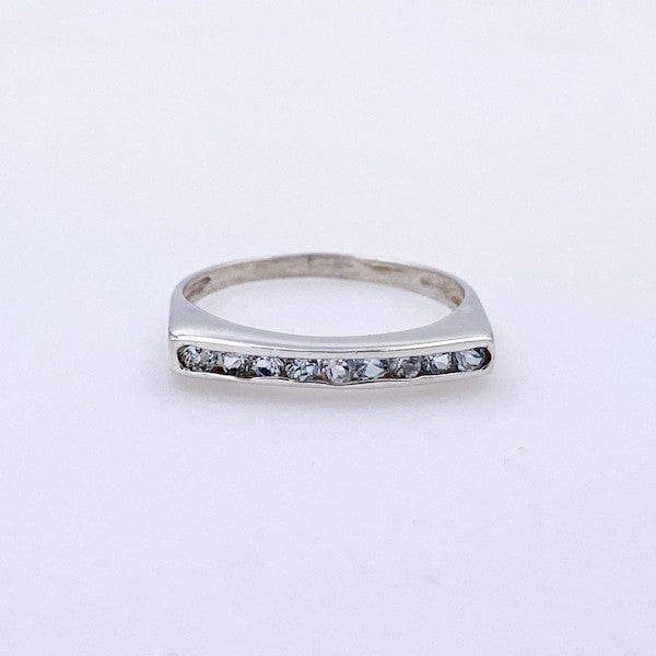 Anillo semi sin fin de Topacio Blanco - Anillos
