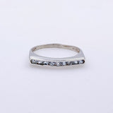 Anillo semi sin fin de Topacio Blanco - Anillos