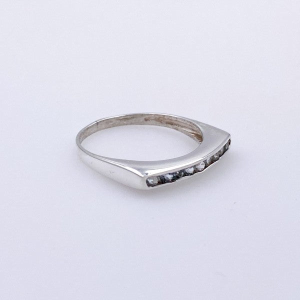 Anillo semi sin fin de Topacio Blanco - Anillos