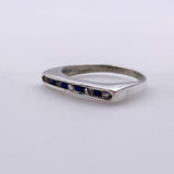 Anillo semi sin fin de Zafiro y Topacio Blanco - Anillos
