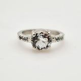 Anillo Topacio blanco y Topacios azules - Anillos