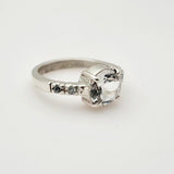 Anillo Topacio blanco y Topacios azules - Anillos