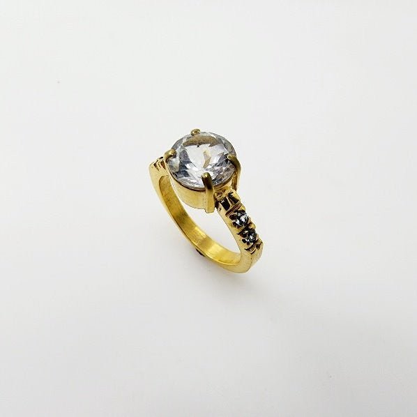 Anillo Topacio blanco y Topacios azules - Anillos