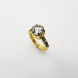 Anillo Topacio blanco y Topacios azules - Anillos