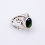 Anillo de Turmalina Verde Talla 21 en Plata 950 - Anillos