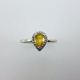 Anillo Zafiro Amarillo y cubic zirconia - Anillos