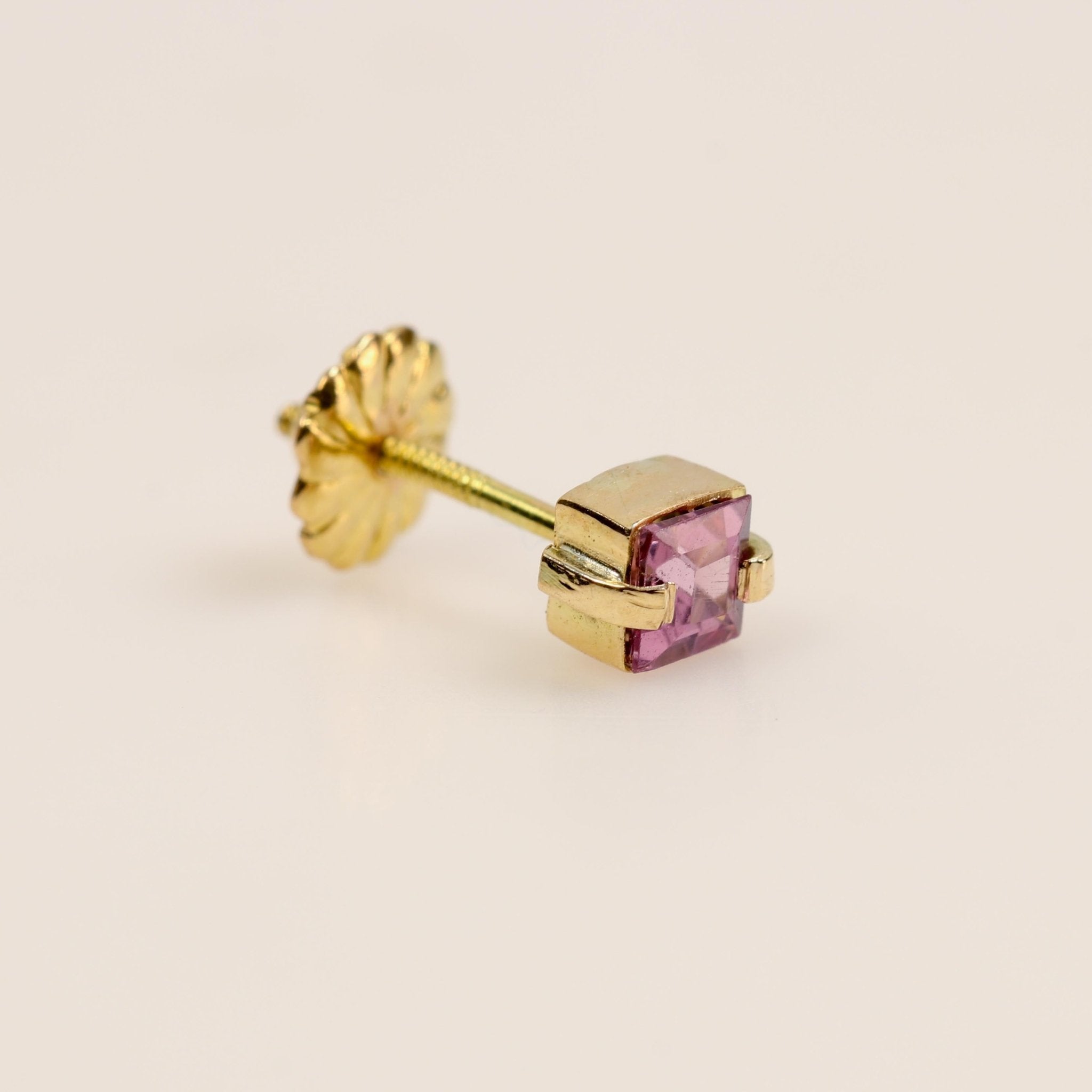 Aro individual de Espinela en oro 18 k - Aros