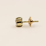 Aro individual de Zafiro blanco en oro 18 k - Aros