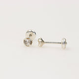 Aros Abridores de Topacio blanco Natural 3mm en Plata 950 | Rocas & Cristales - Joyería de autor