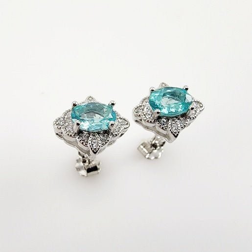 Aros de Apatita y cubic zirconia - Aros