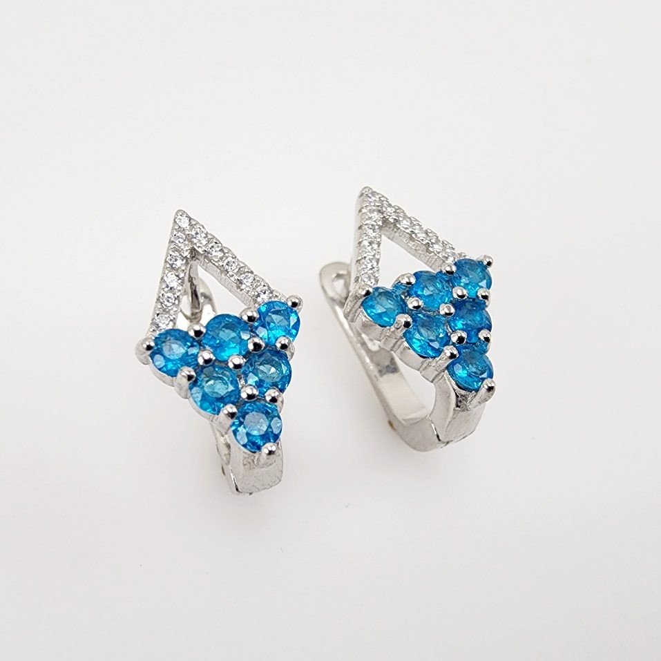 Aros de Apatita y cubic zirconia - Aros