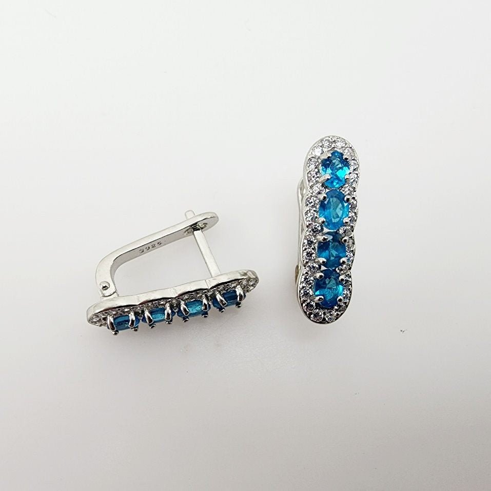 Aros de Apatita y cubic zirconia - Aros