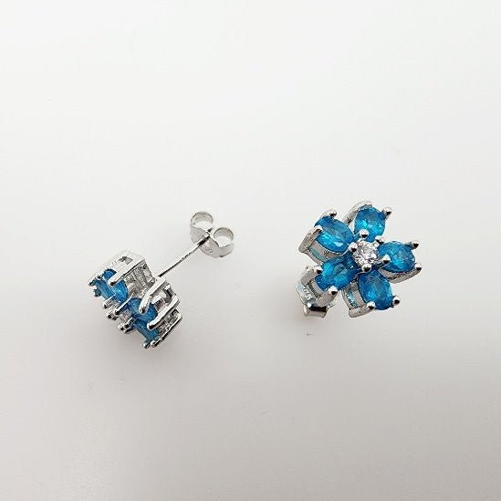 Aros de Apatita y Topacio blanco - Aros