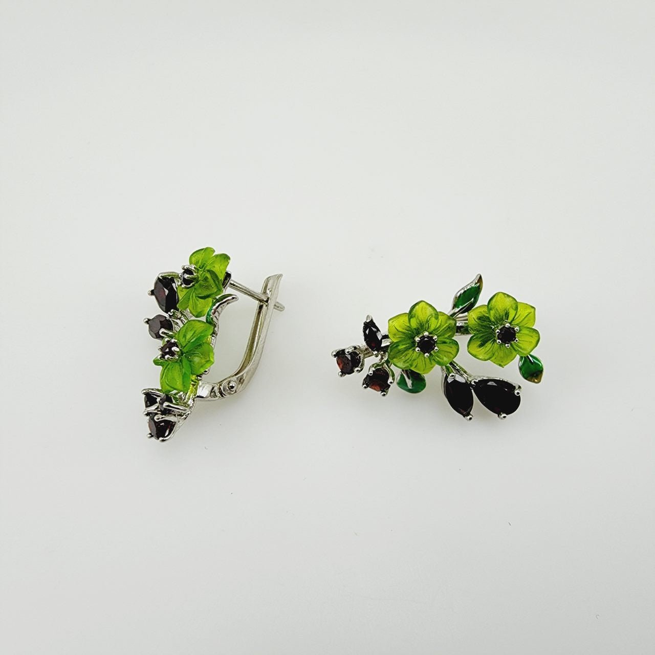 Aros de Calcedonia y granates - Aros