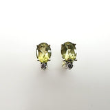 Aros de Citrino y cubic zirconia - Aros