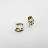 Aros de Citrino y cubic zirconia - Aros