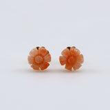 Aros de coral en oro 18 k - Aros
